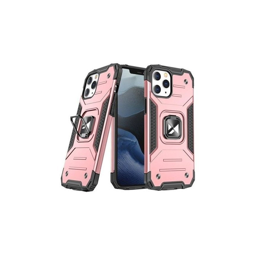 Wozinsky Apple iPhone 13 Pro Max Ring Armor Case Kickstand Tough Rugged Pink