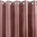 Eurofirany DIVA LINE RIA Minkšto aksomo naktinė užuolaida, 140X250 cm, kilpos / žiedai, spalva: tamsiai rožinė
