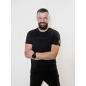 Dinamo - MEN'S T-SHIRT «DINAMO» WITH BLACK METALLIC PRINTING S Black Dinamo - MEN'S T-SHIRT «DINAMO» WITH BLACK METALLIC PRINTING S Black