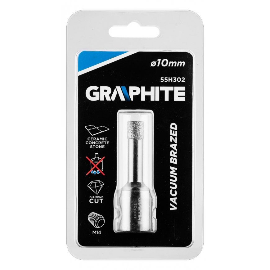 GRAPHITE 10 mm x M14 deimantinis skylių pjūklas