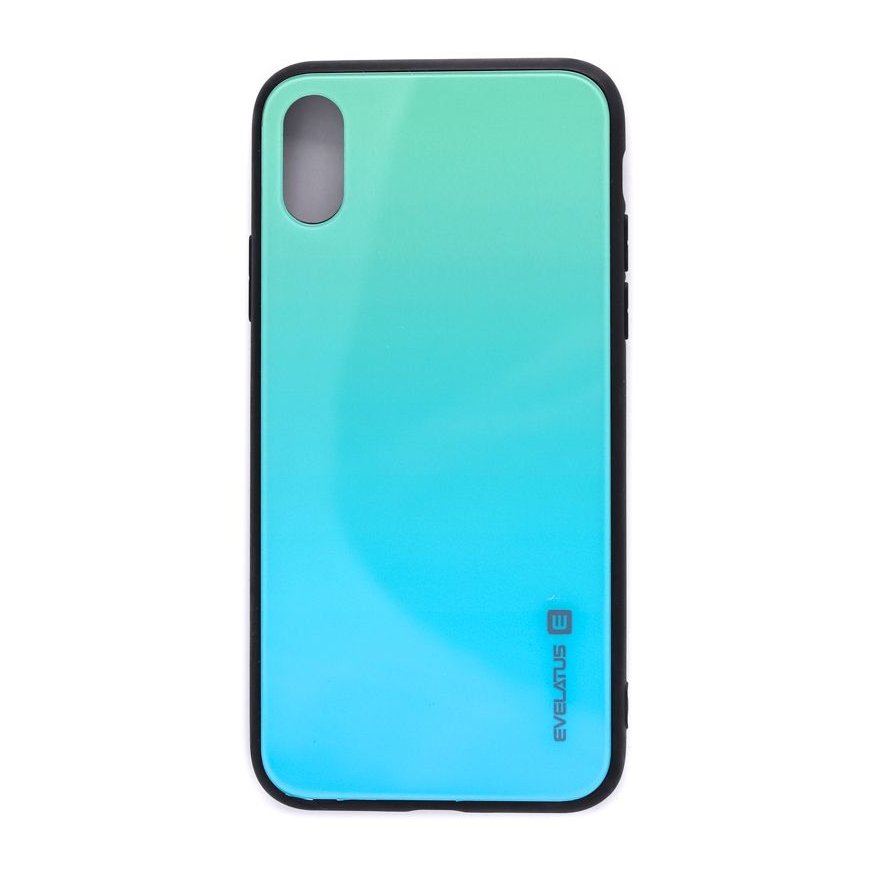 Evelatus Apple iPhone X/Xs Gradient Glass Case 6 Lagoon
