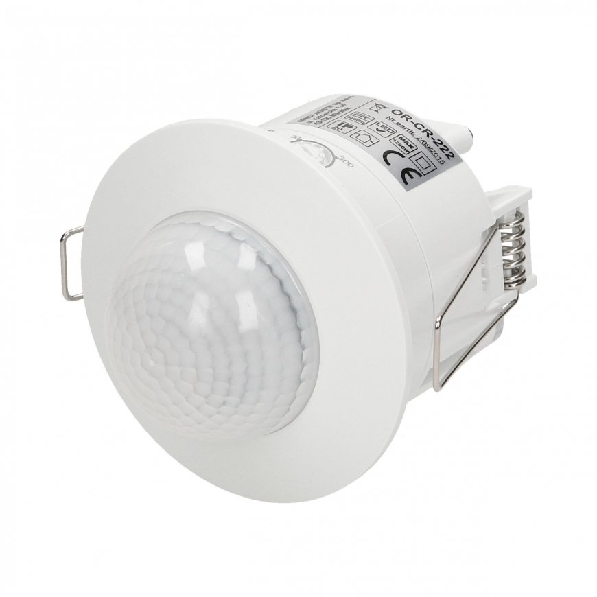 Orno 360-asis judesio ir buvimo jutiklis. IP20, 1200W, pakabinamoms luboms, 3 jutikliai – 5