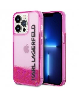 Karl Lagerfeld KLHCP14LLCKVF iPhone 14 Pro 6.1 Pink/Pink Hardcase Liquid Glatter Elong