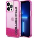 Karl Lagerfeld KLHCP14LLCKVF iPhone 14 Pro 6.1 Pink/Pink Hardcase Liquid Glatter Elong Karl Lagerfeld KLHCP14LLCKVF iPhone 14 Pro 6.1 Pink/Pink Hardcase Liquid Glatter Elong