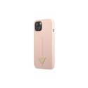 Guess GUHCP13MSLTGP iPhone 13 6.1 inch Pink/Pink Hard Silicone Triangle Case