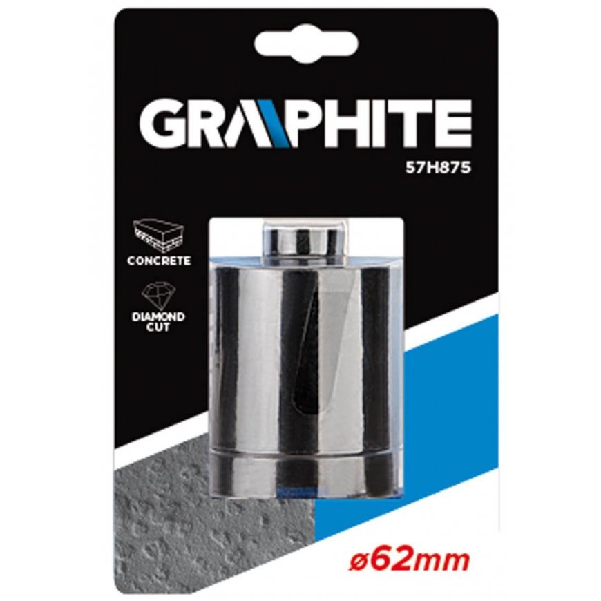 GRAPHITE Diamond hole saw 62 x 8 x 75 mm – 3