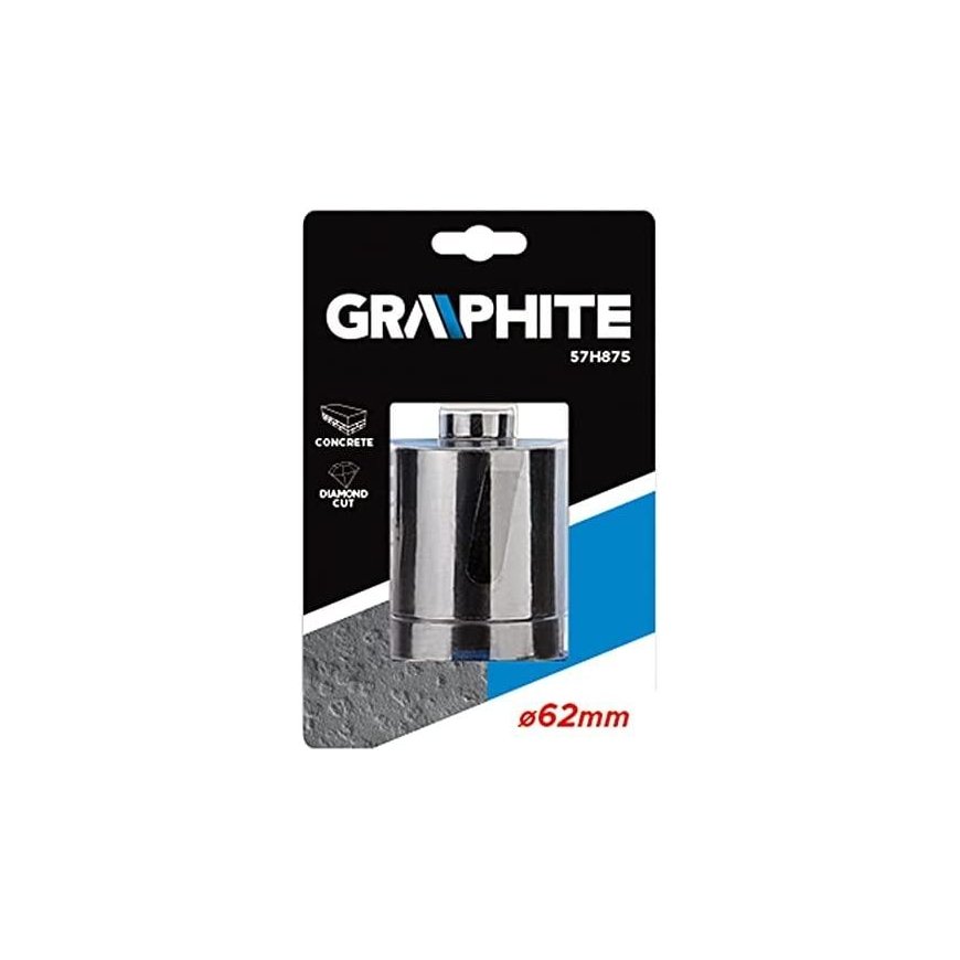 GRAPHITE Diamond hole saw 62 x 8 x 75 mm – 5