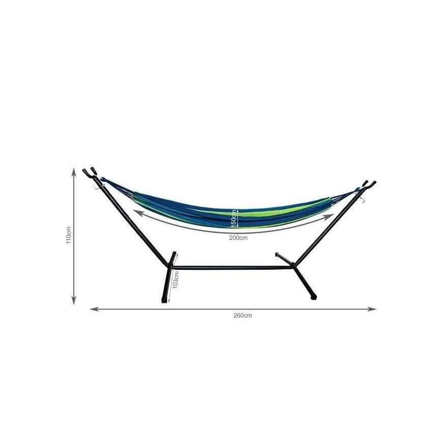 Malatec Garden hammock 200x150 cm with frame – 5
