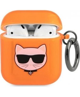 Karl Lagerfeld Karl Lagerfeld KLA2UCHFO AirPods Cover Orange/Orange Bean