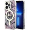 Guess Apple iPhone 14 Pro 6.1 hardcase Flower MagSafe Purple