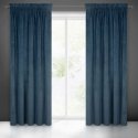 Night curtain made of soft velvet Eurofirany DIVA LINE RIA 140X270 cm, tape/tunnel/hooks, 300g/m2, color: dark blue