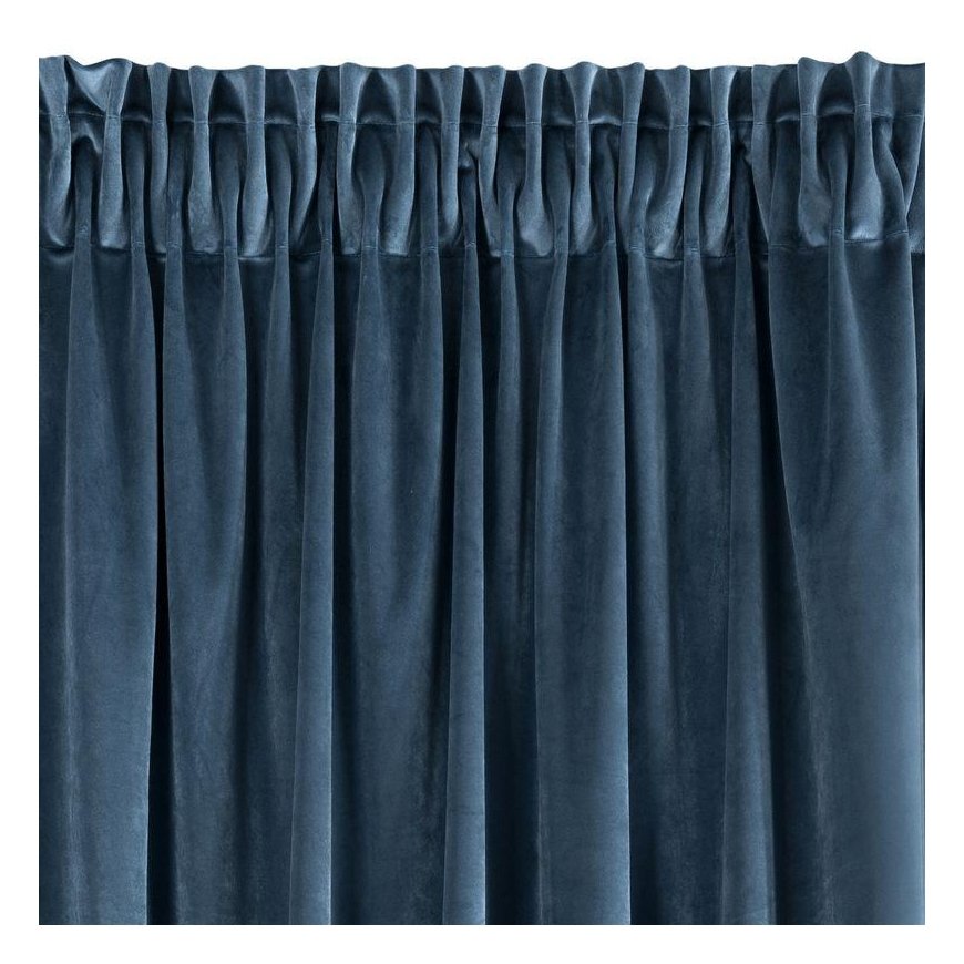 Naktinė užuolaida iš minkšto aksomo Eurofirany DIVA LINE RIA 140X270 cm, juosta/ tunelis/ kabliukai, 300g/m2, spalva: tamsiai mė – 2