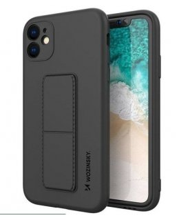 Wozinsky Apple iPhone 12 Pro Max silicone case with stand Black