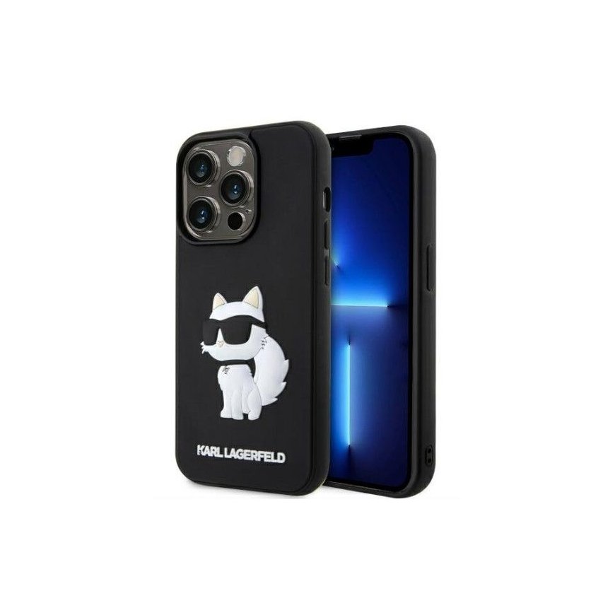 Karl Lagerfeld Apple iPhone 14 Pro 6.1 hardcase Rubber Choupette 3D Black