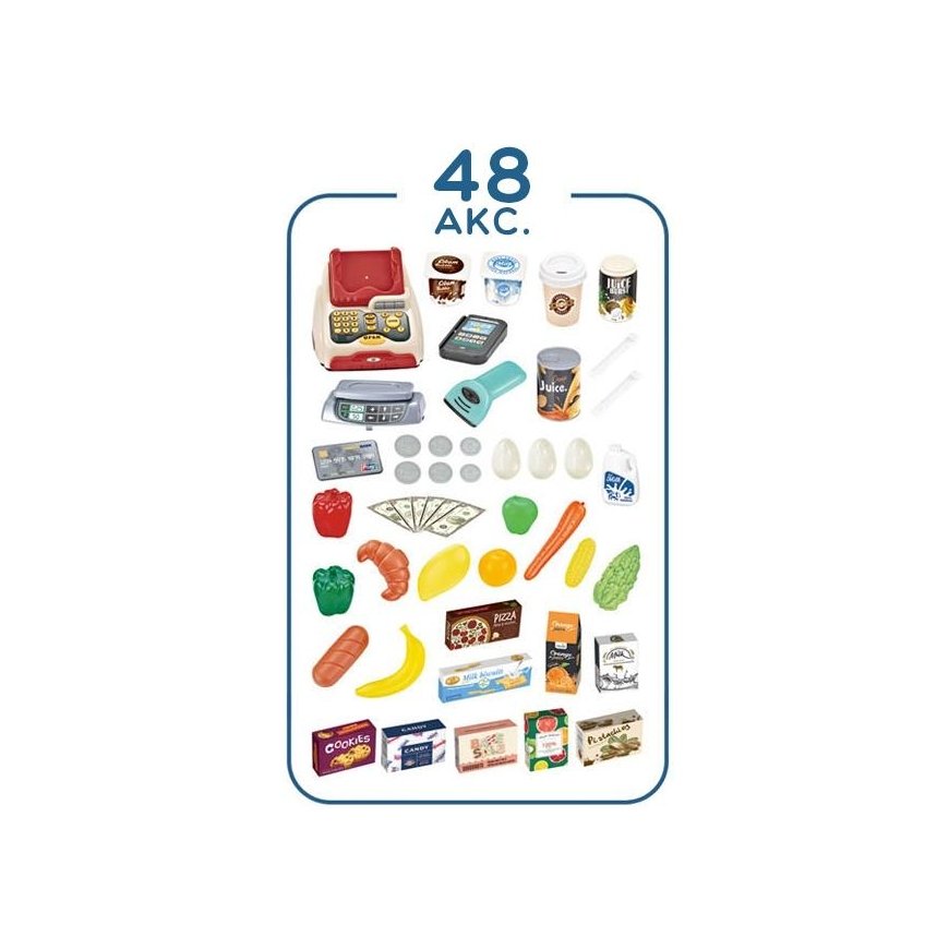 Žaislinė parduotuvė su vežimėliu ir priedais 48 vnt. Woopie – 4