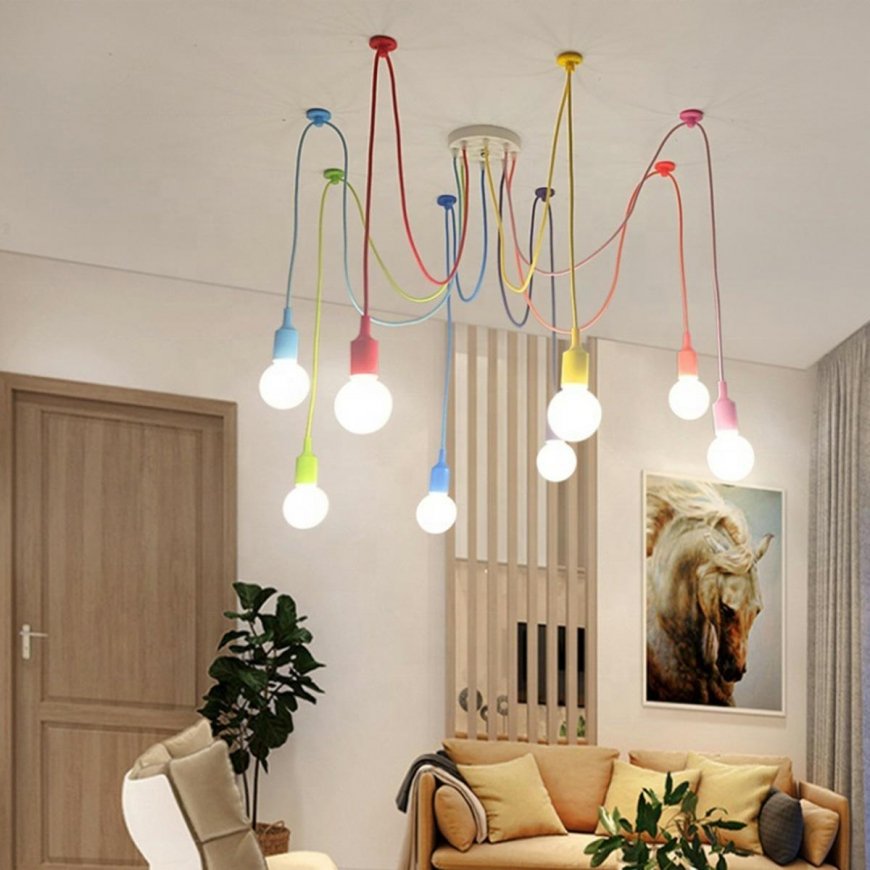 Hanging lamp Aptel ATL ZD74L Ceiling lamp with 6 rainbow arms – 4