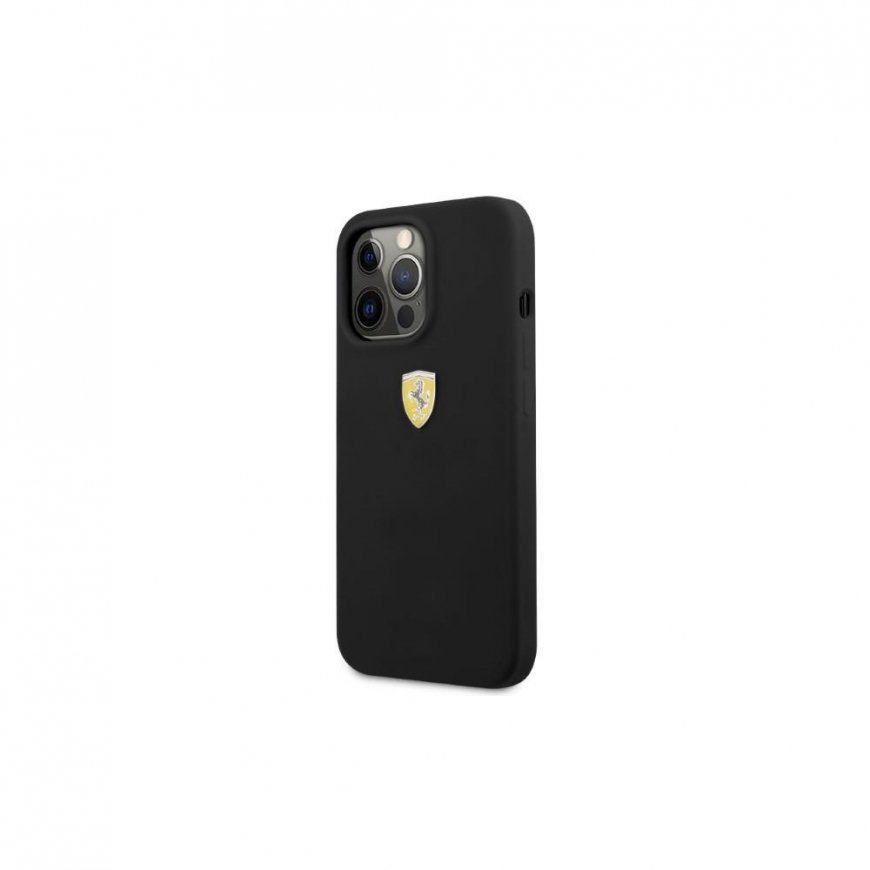 Dėklas Ferrari FESSIHMP13XBK iPhone 13 Pro Max 6,7" juodas/juodas kietas silikoninis "MagSafe" – 2