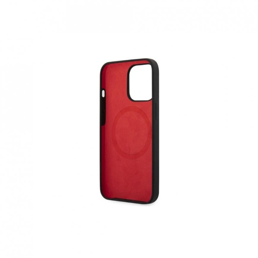 Dėklas Ferrari FESSIHMP13XBK iPhone 13 Pro Max 6,7" juodas/juodas kietas silikoninis "MagSafe" – 4