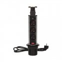 Orno Arno Socket for furniture fi6cm, AC 3x250V, push out from sheet blocking (OR-AE-1348)