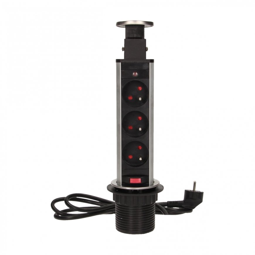 Orno Arno Lizdas baldų fi6cm, AC 3x250V, išstumti iš lakštinio blokavimo (OR-AE-1348) – 2