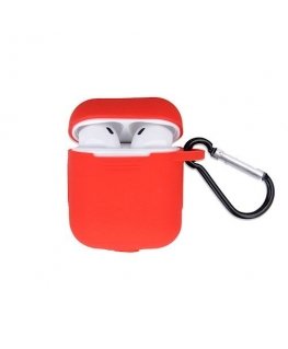 GreenGo Apple AirPods Silicone Case with Hook Red