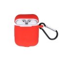GreenGo Apple AirPods Silicone Case with Hook Red