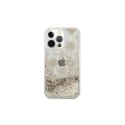 Case Guess GUHCP13SLGPEGO iPhone 13 mini 5.4" gold/golden hardcase Peony Liquid Glitter