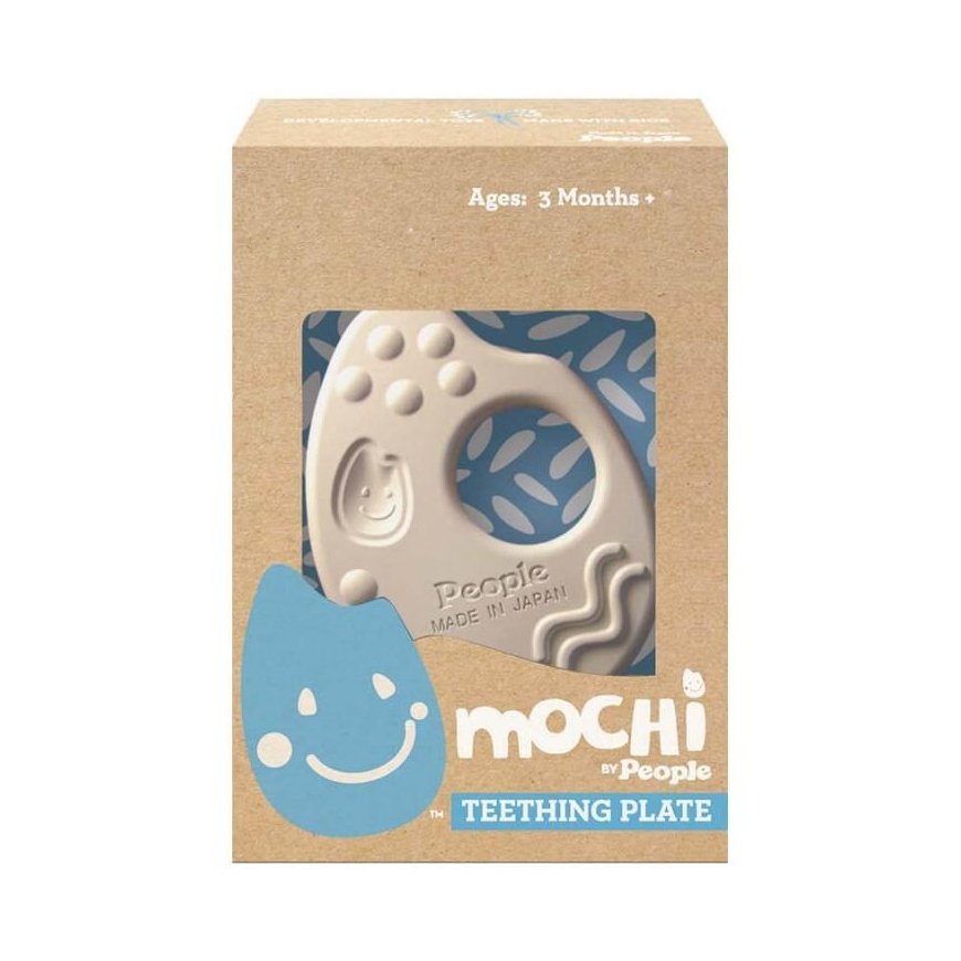 Natural color "Mochi" chewer - palette, 3 months+. Composition: 51% rice / Mochi tooth plate Natural Color – 3