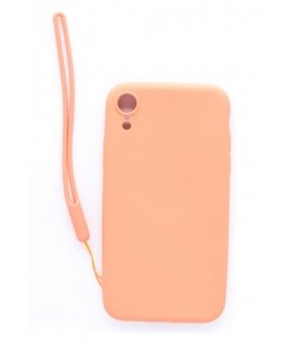 Evelatus Apple iPhone XR Soft Touch Silicone Case with Strap Pink