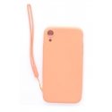 Evelatus Apple iPhone XR Soft Touch Silicone Case with Strap Pink