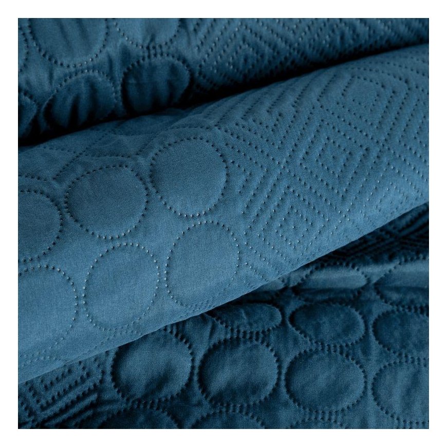 Eurofirany DESIGN 91 BONI / 5 Bedspread with quilt motif printed by hot pressing technique, 170X210 cm, color: blue Bedspread – 3