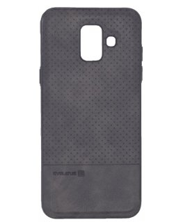 Evelatus Samsung Galaxy A6 2018 TPU case 1 with metal plate (possible to use with magnet car holder) Black