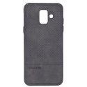 Evelatus Samsung Galaxy A6 2018 TPU case 1 with metal plate (possible to use with magnet car holder) Black