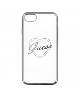 Guess Apple iPhone 7 / 8 Heart TPU case Silver