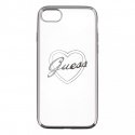 Guess Apple iPhone 7 / 8 Heart TPU case Silver Guess Apple iPhone 7 / 8 Heart TPU case Silver