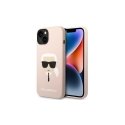 Dėklas Karl Lagerfeld KLHMP14MSLKHLP iPhone 14 Plus 6,7 colio hardcase šviesiai rausva/šviesiai rožinis silikoninis Karl galva M Dėklas Karl Lagerfeld KLHMP14MSLKHLP iPhone 14 Plus 6,7 colio hardcase šviesiai rausva/šviesiai rožinis silikoninis Karl galva M