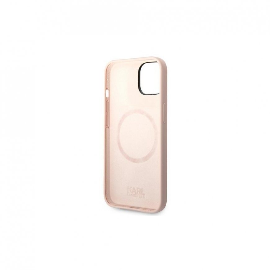 Dėklas Karl Lagerfeld KLHMP14MSLKHLP iPhone 14 Plus 6,7 colio hardcase šviesiai rausva/šviesiai rožinis silikoninis Karl galva M – 4