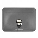 Karl Lagerfeld Clutch KLCS16PISFG 16 Inch Silver/Silver Saffiano Ikonik Karl