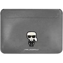 Karl Lagerfeld Clutch KLCS16PISFG 16 Inch Silver/Silver Saffiano Ikonik Karl