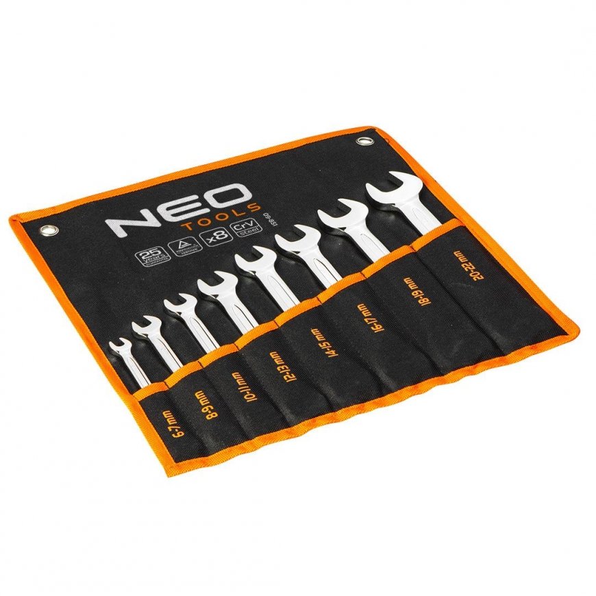 Neo Flat spanner set 6-22mm 8 pcs. (09-851) – 2