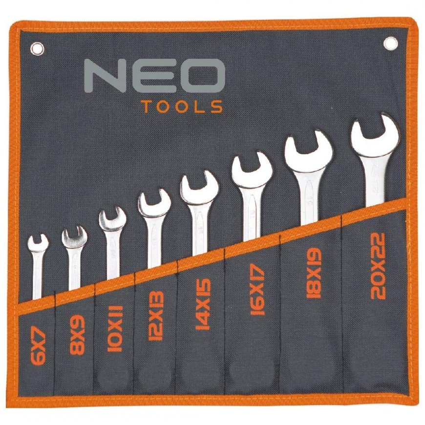 Neo Plokščių veržliarakčių rinkinys 6-22mm 8 vnt. (09-851) – 3