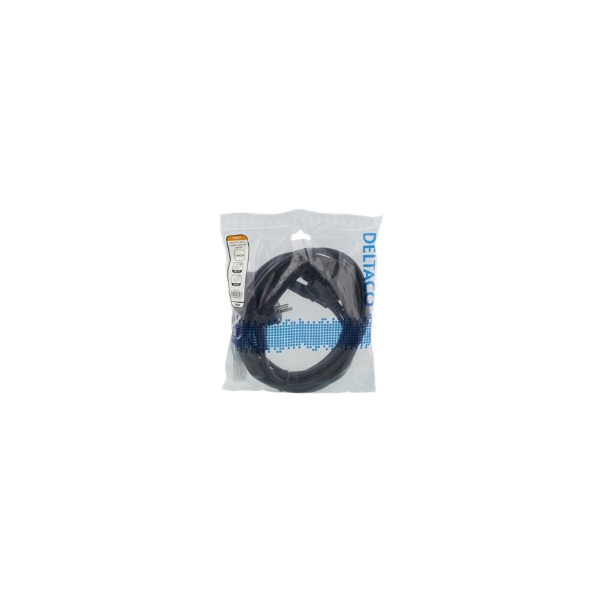 Deltaco DEL-109I elektrības kabelis Melns 3 m CEE7/7 IEC C13 – 2