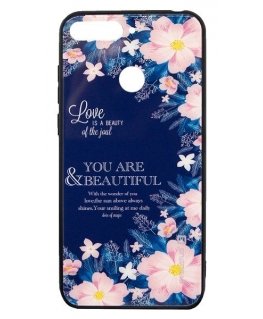 Evelatus Huawei Y6 2018 Picture Glass Case Flower Power