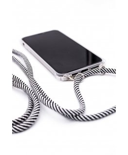 Evelatus Samsung A50s with rope Black Stripes Transparent