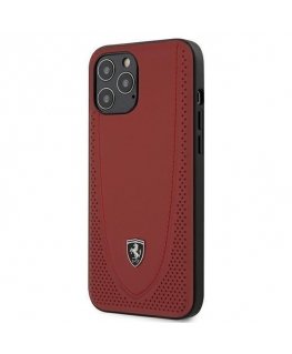Ferrari FEOGOHCP12LRE iPhone 12 Pro Max 6,7" raudonas / raudonas kietas dėklas, perforuotas