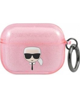 Karl Lagerfeld Karl Lagerfeld KLAPUKHGP AirPods Pro Cover Pink/Pink Gkratter Karl's head