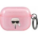 Karl Lagerfeld Karlas Lagerfeldas KLAPUKHGP AirPods Pro Cover rožinė/rausva Gkratter Karlo galva