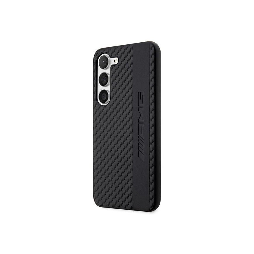 Dėklas Mercedes AMG AMHCS23SBLSCA S23 S911 juodas/juodas hardcase Carbon Stripe&Embossed – 2