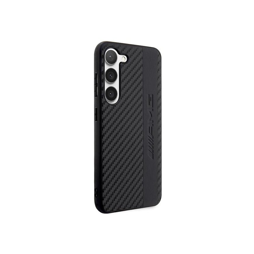 Dėklas Mercedes AMG AMHCS23SBLSCA S23 S911 juodas/juodas hardcase Carbon Stripe&Embossed – 4
