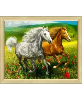 Beldizart Horses in the meadow 50x40 cm AZ-1766